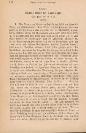 372-387 Euckens Kritik der Christologie : Schluß