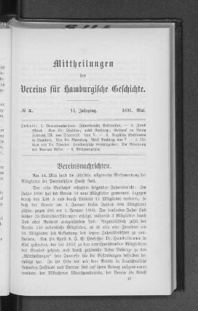 No. 5, 1891. Mai.