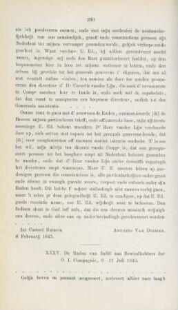 XXXV. De Raden van Indie aan Bewindhebbers der O. I. Compagnie, 9-11 Juli 1645