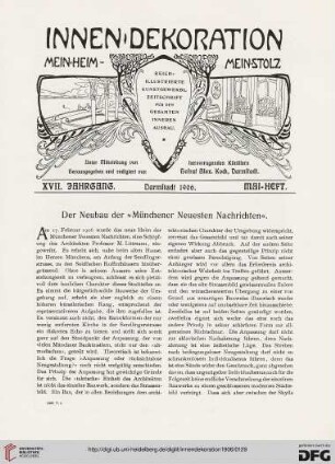17: Der Neubau der "Münchener Neuesten Nachrichten"