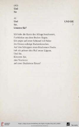 Und Sie, könnten Sie?