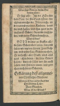 Erklärung deß allgemeinen Christlichen Glaubens.