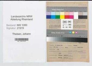Entnazifizierung Johann Theisen, geb. 16.02.1893 (Werkmeister)