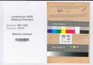 Entnazifizierung Gerhard Birkholz, geb. 02.07.1914 (Vermessungsinspektor)