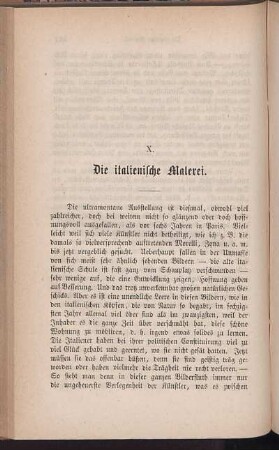 X. Die italienische Malerei.
