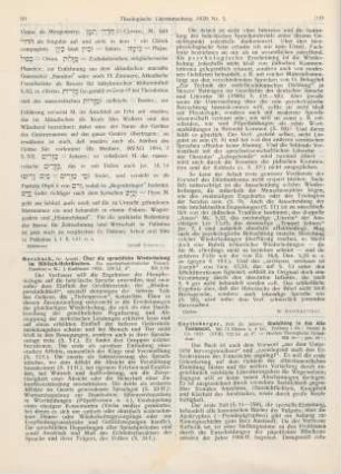 99-100 [Rezension] Merzbach, Arnold, Über die sprachliche Wiederholung im Biblisch-Hebräischen