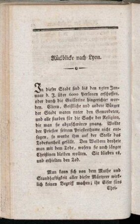 Rückblicke nach Lyon