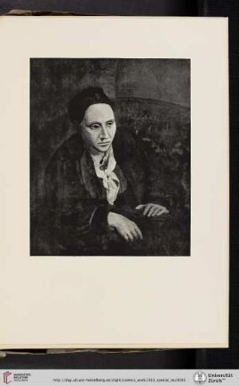 [V. Picasso, Portrait—Gertrude Stein, halftone reproduction]