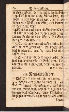 Neujahrslieder.
