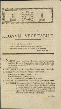 Regnvm Vegetabile.