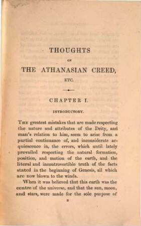 Thoughts on the Athanasian Creed, etc. by a Layman