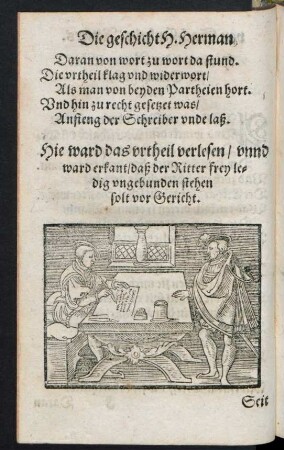 Hie ward das urtheil verlesen ...