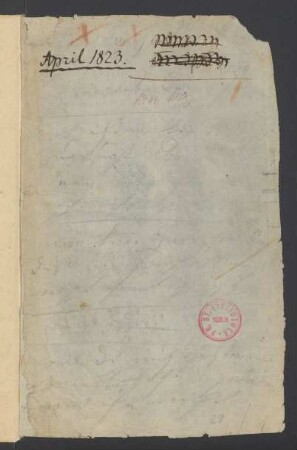 Konversationsheft 31 (27. April - Anfang Mai 1823)