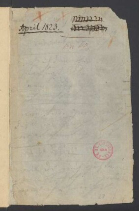 Konversationsheft 31 (27. April - Anfang Mai 1823)