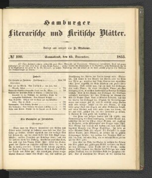 No. 100. 15. Dezember 1855