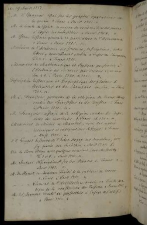 [Reskript vom 19.3.1757, nicht überliefert]