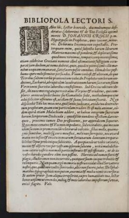 Bibliopola Lectoris.
