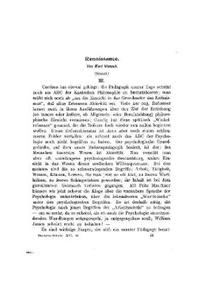 Renaissance : (Schluß)