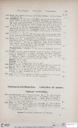 Naturmerkwürdigkeiten (Nr. 5055 - 5124)