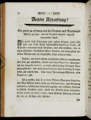 Sechste Abhandlung? - Zehenden Abhandlung