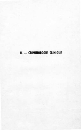417-452, II. Criminologie clinique