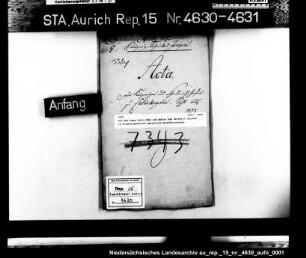 Die dem Poppe Remts Uden und später dem Berend W. Driever in Coldeborgstersiel gestattete Schankwirtschaft