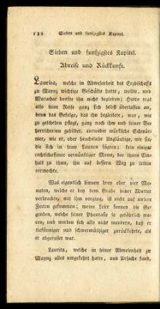 Sieben und funfzigstes Kapitel. Abreise und Rückkunft.