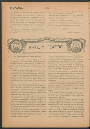 Arte y teatro : El arrendamiento del teatro municipal