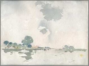 Döllgast, Hans; München; Bayern; Aquarellstudien - Landschaftsstudie mit See