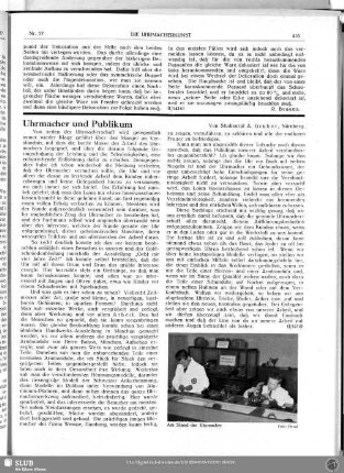 Uhrmacher und Publikum