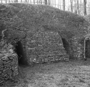 Tiefenbach-Etzdorf. Josephschacht. Schachtkopf. Zwei Mundlöcher der Gestängetunnel