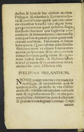 Philippus Melanthon.