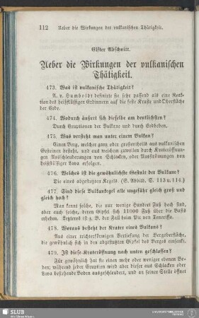 Elfter Abschnitt. Ueber die Wirkungen der vulkanischen Thätigkeit