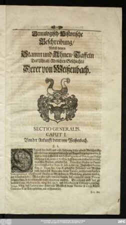 Sectio Generalis.