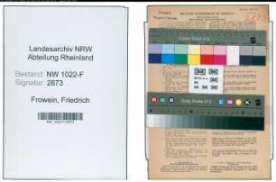 Entnazifizierung Friedrich Frowein , geb. 03.03.1886 (Postbeamter)