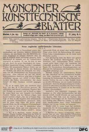 9: Neue englische maltechnische Literatur, [1]