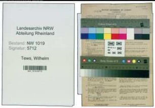 Entnazifizierung Wilhelm Tews , geb. 27.03.1894 (Verwaltungsinspektor)
