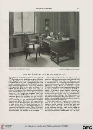 Vom Kulturwert des Werkunterrichts