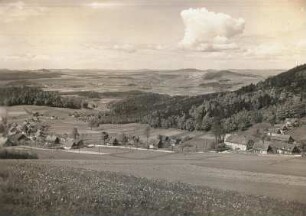 Waltersdorf, OT von Großschönau, Blick von der Lausche über den Ort in Richtung Hainewalde