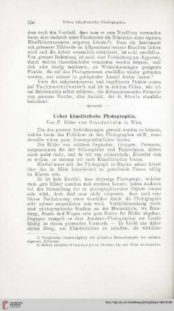 Ueber künstlerische Photographie