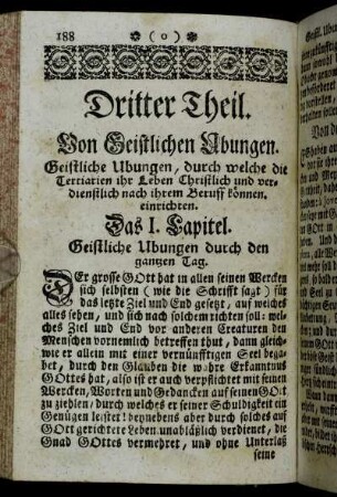 Dritter Theil .Von Geistlichen Ubungen.