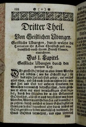 Dritter Theil .Von Geistlichen Ubungen.