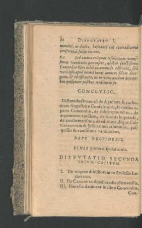Disputatio Secunda Trium Capitum.