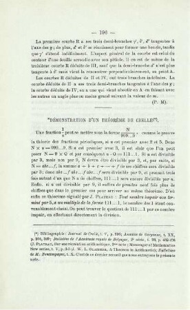 DEMONSTRATION D'UN THÉORÈME DE CRELLE.
