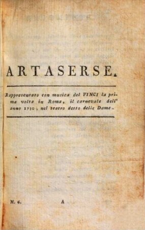 Opere, [3,3]. Opere ; 6. Artaserse