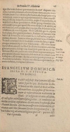 Evangelivm Dominicae Infra Oct. Nativitatis Domini.