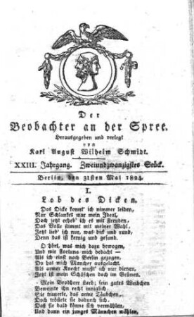 22. Stueck, 31. Mai 1824