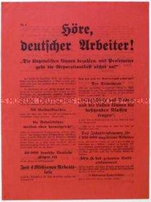 Aufruf des Reichsausschusses für das Deutsche Volksbegehren zur Teilnahme am Volksbegehren gegen den Young-Plan 1929