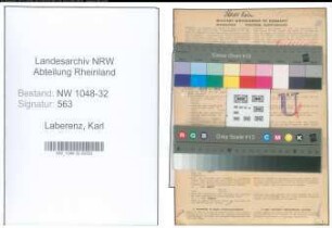 Entnazifizierung Karl Laberenz , geb. 30.08.1885 (Angestellter)