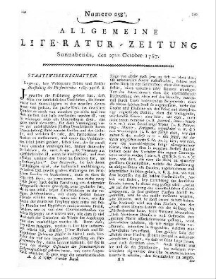 [Müller, J. von]: Darstellung des Fürstenbundes. Leipzig: Weidmanns Erben und Reich 1787